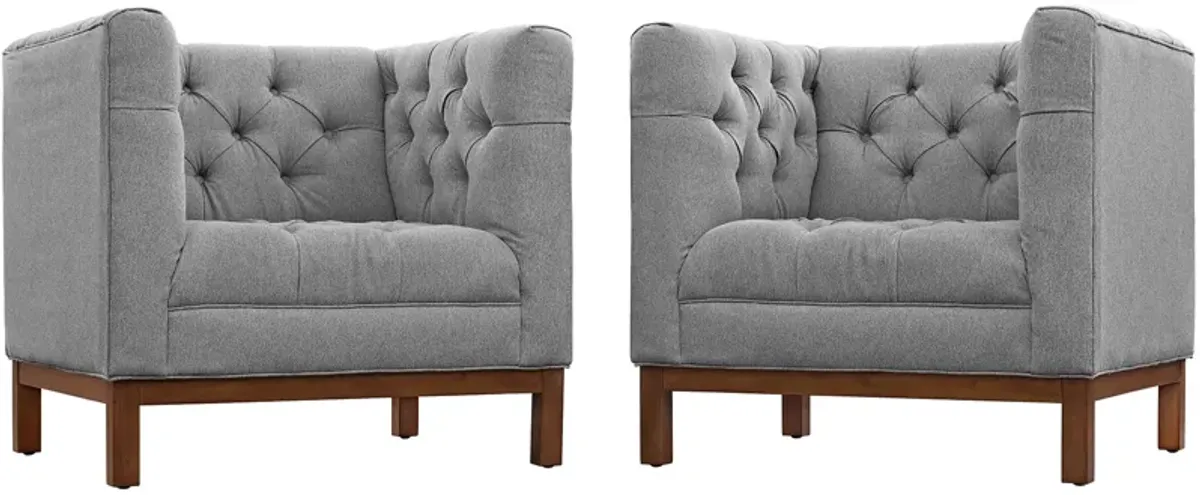 Panache Living Room Set Upholstered Fabric Set of 2