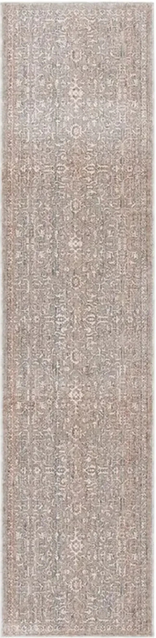 HARLOW 100 Grey  2' X 8' Runner Rug