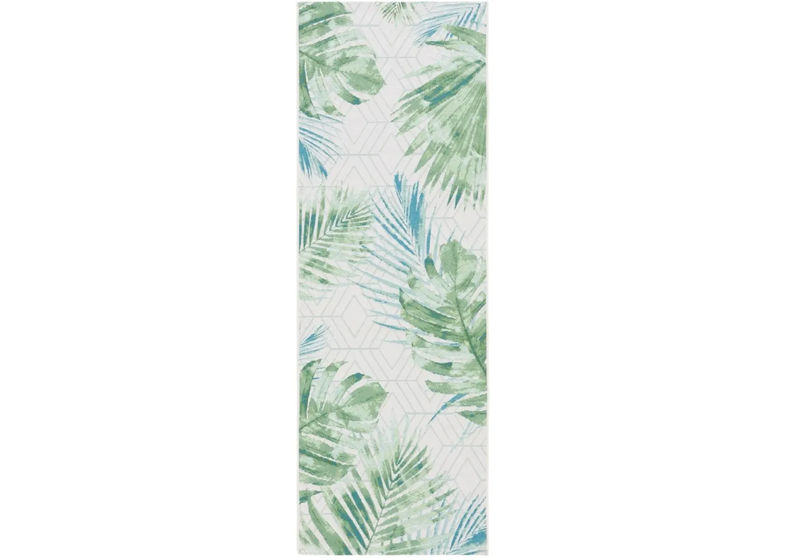 BARBADOS 590 Green 2'-8' x 10'-5' Runner Rug