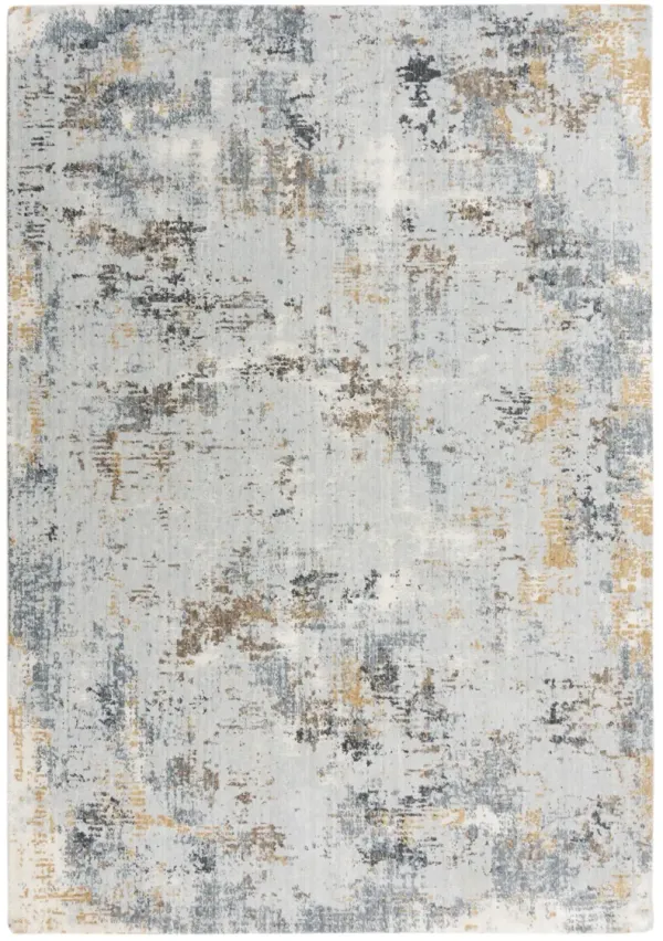 Logan Blue Abstract Recycled Polyester 9'x12' Rectangle Rug