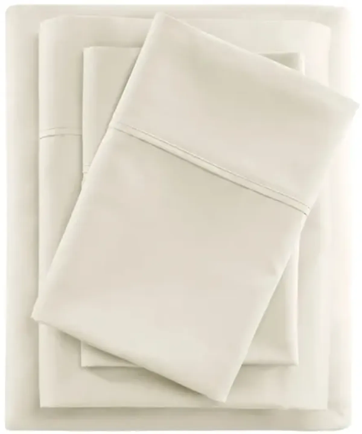 Beautyrest 600 Thread Count Ivory Cooling Cotton Blend 4 PC Sheet Set