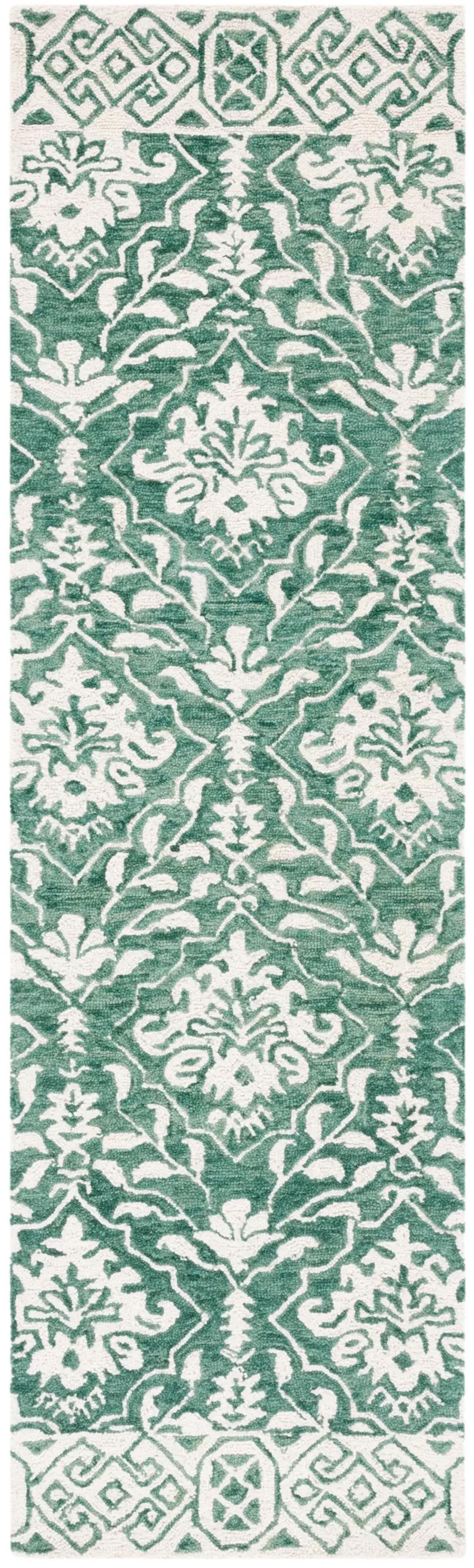 DIP DYE 901 DARK GREEN  2'-3' x 6' Runner Rug