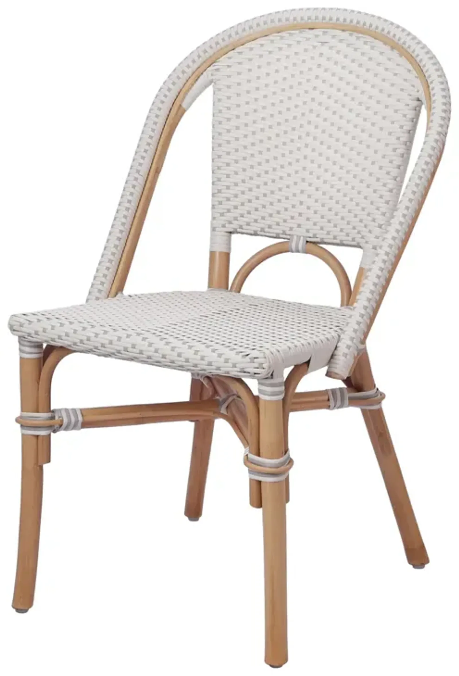 Avignon Paris Bistro Dining Side Chair, White/ Gray (Set of 2)