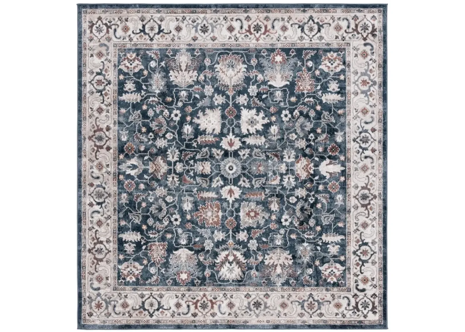 BAYSIDE 100 Blue 6'-7' X 6'-7' Square Square Rug