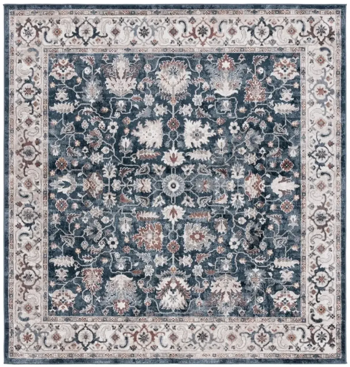 BAYSIDE 100 Blue 6'-7' X 6'-7' Square Square Rug