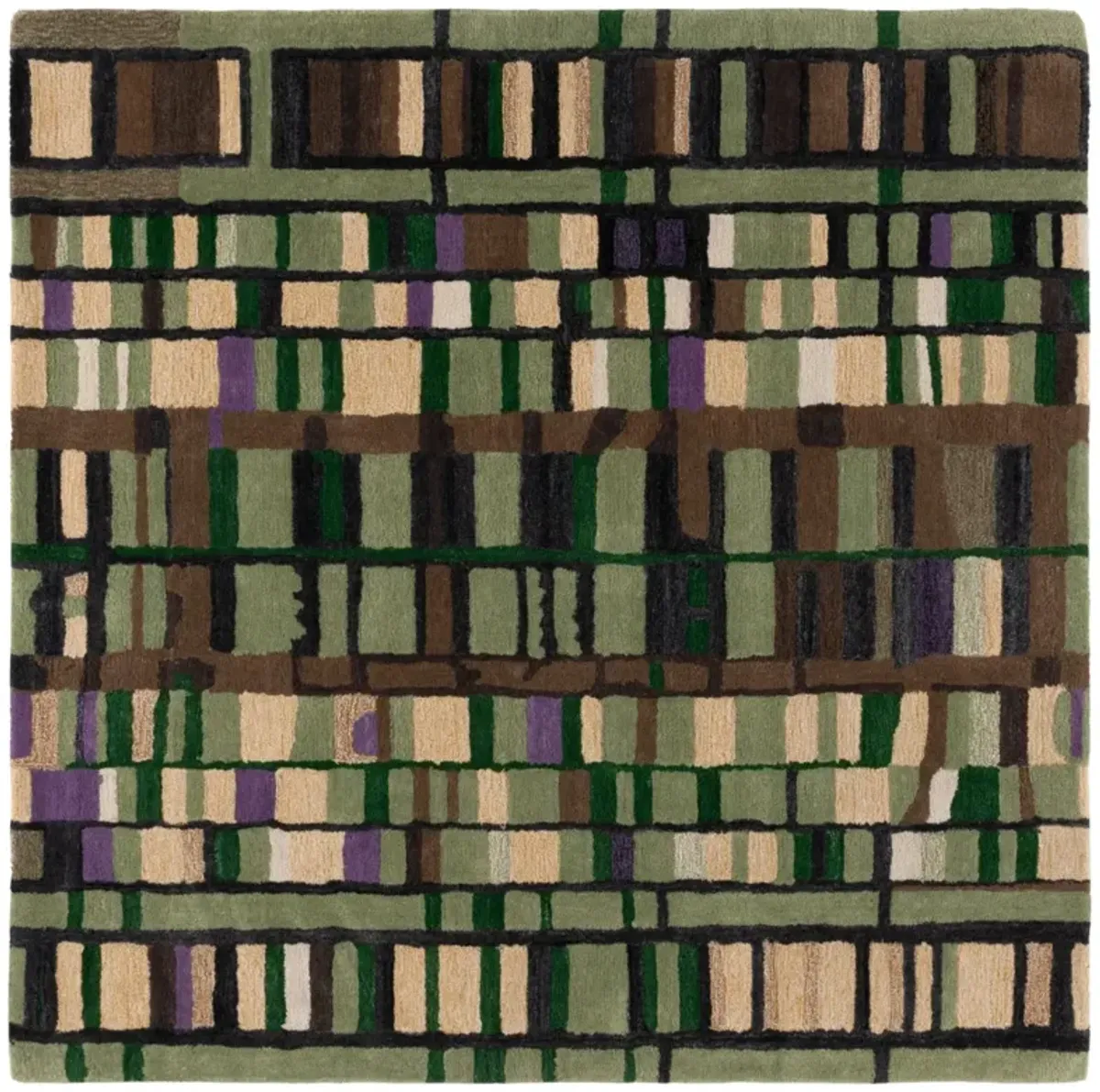 RODEO DRIVE 976 GREEN  6' x 6' Square Square Rug