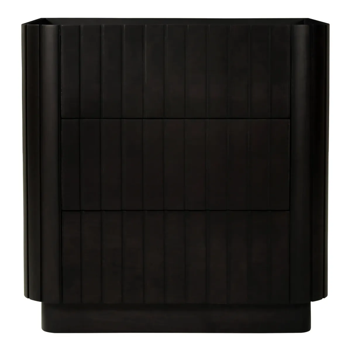 POVERA 3 DRAWER NIGHTSTAND BLACK