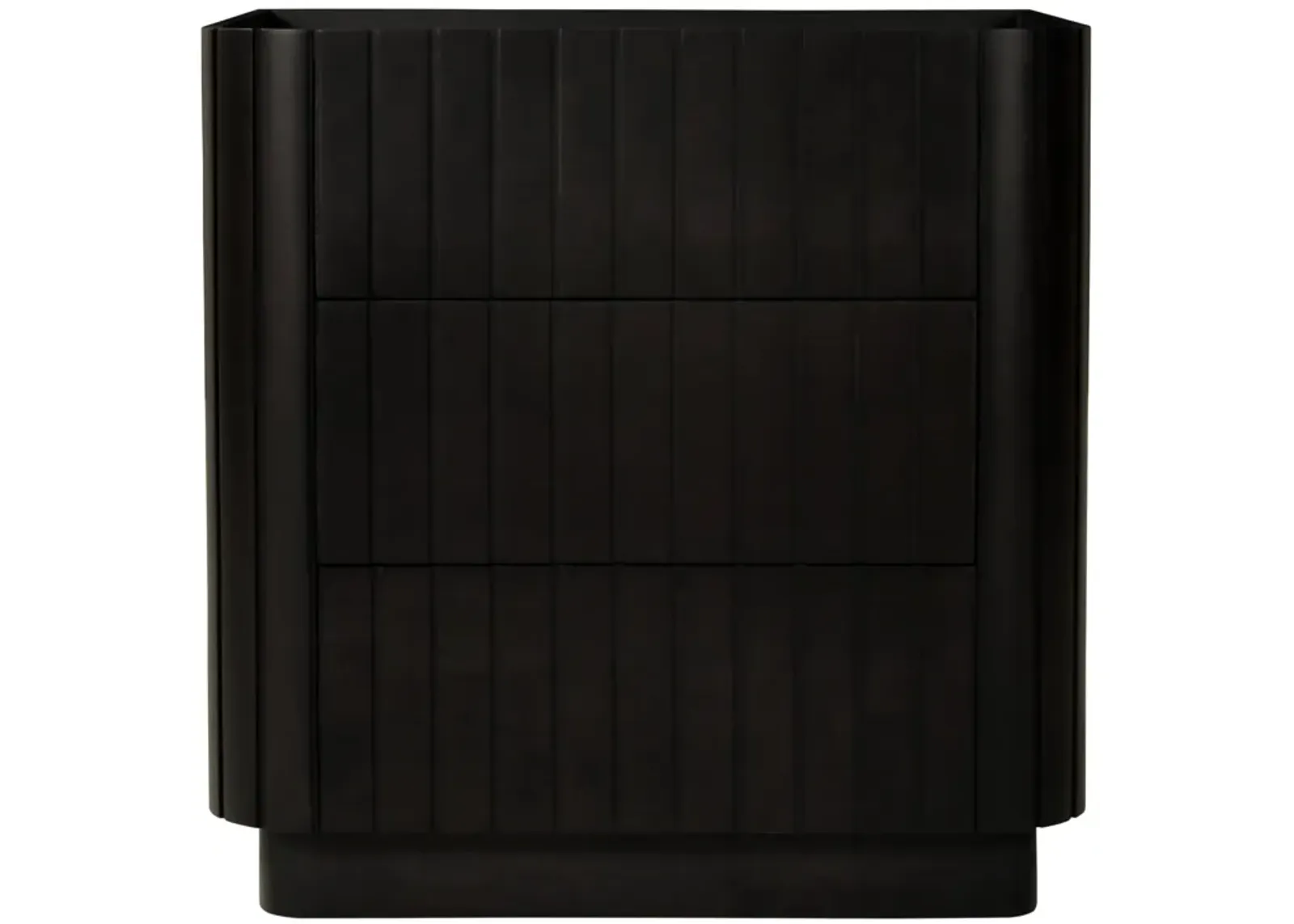 POVERA 3 DRAWER NIGHTSTAND BLACK