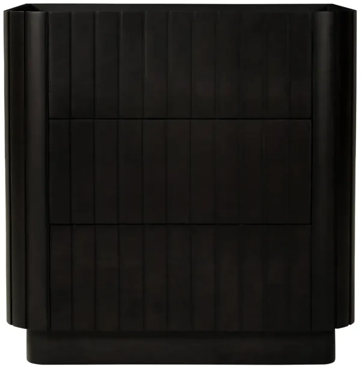 POVERA 3 DRAWER NIGHTSTAND BLACK