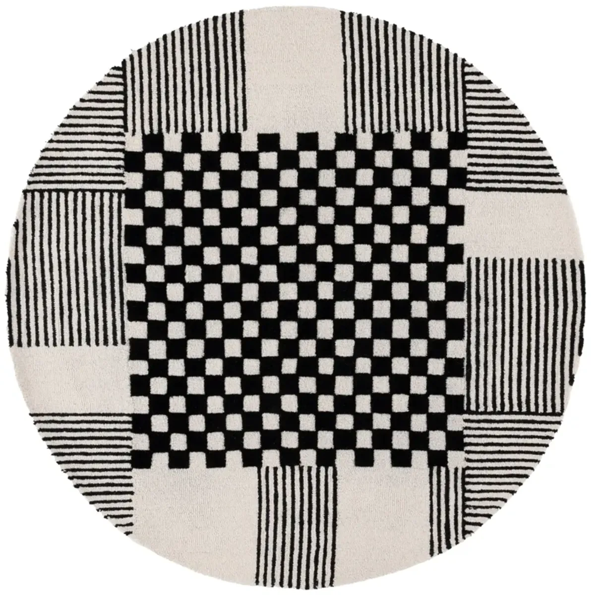 GENRE Hand Tufted 6' x 6' Round area rug