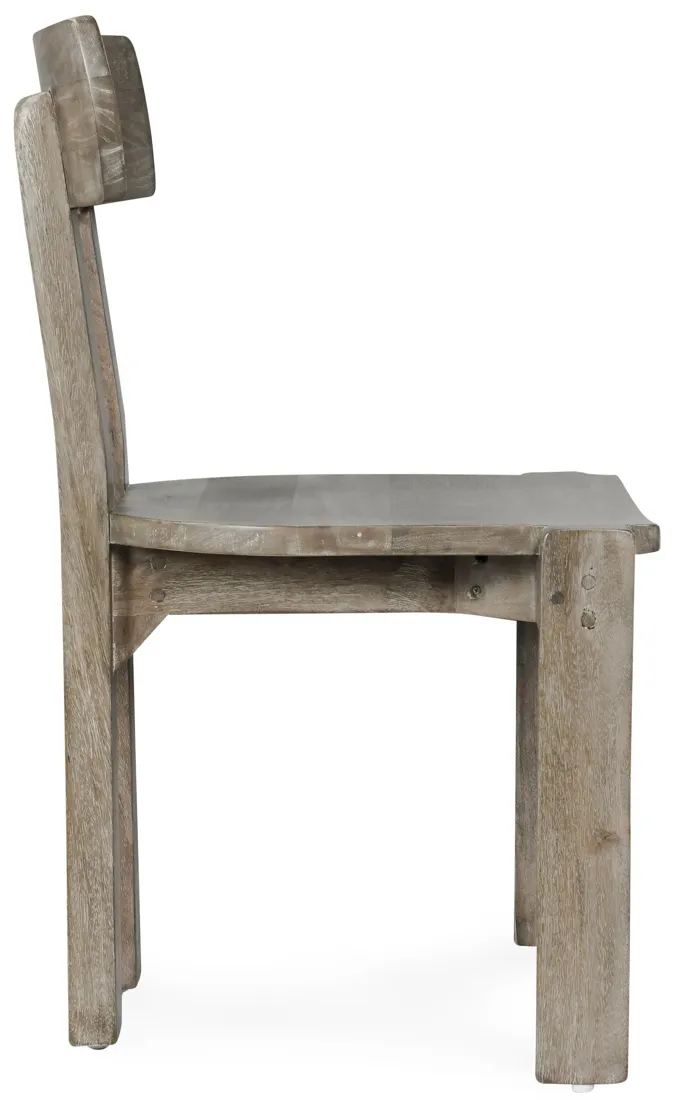 Sedia Set of Two Solid Wood Mango Dining Chair in Ash