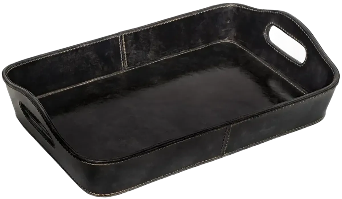 Derby Parlor Leather Tray (Black)