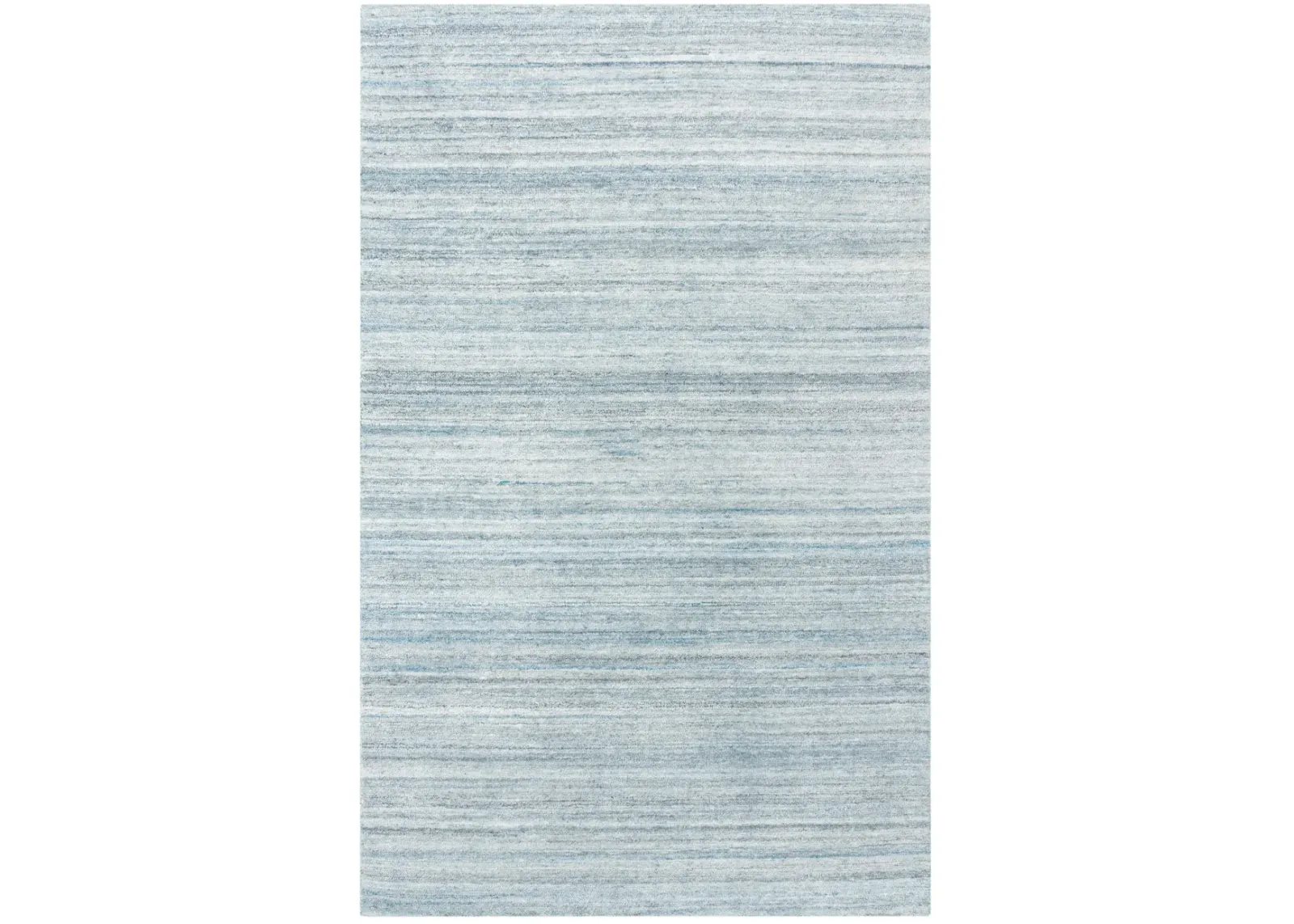 Seasand Teal Muted Stripe Recycled Polyester 5' x 7'6" Rectangle Rug