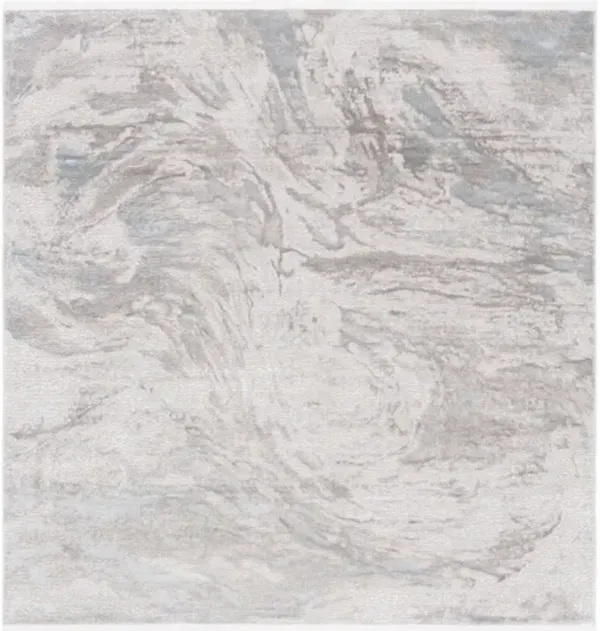 PLATINUM 556 Grey 6'-7' X 6'-7' Square Square Rug