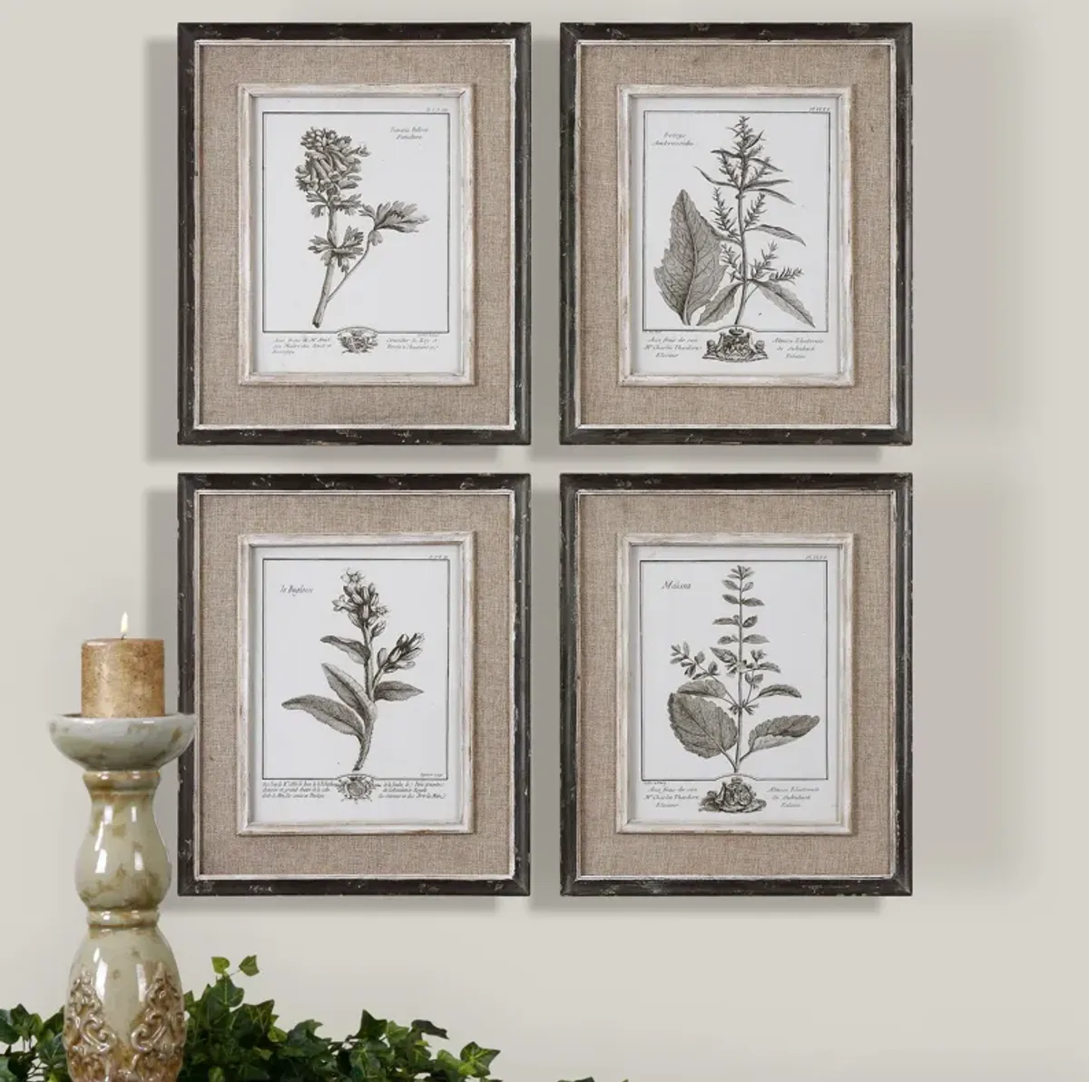 Casual Grey Study Framed Art Set/4