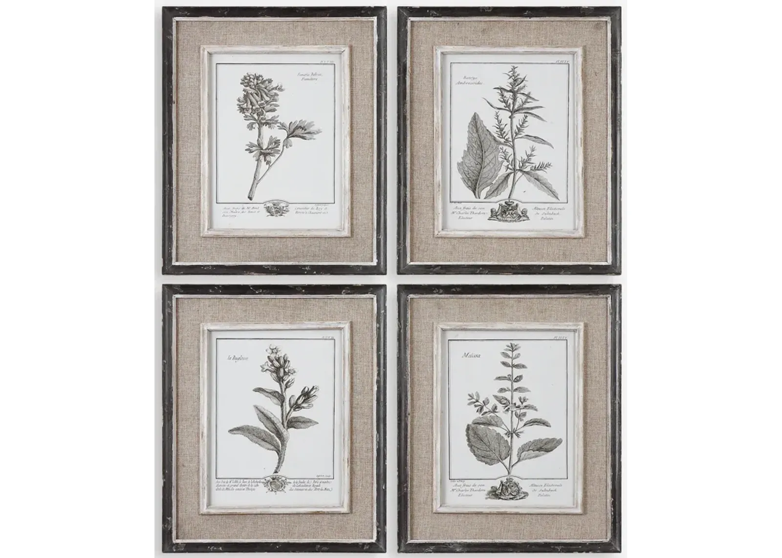 Casual Grey Study Framed Art Set/4