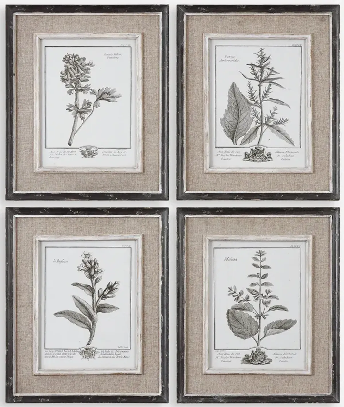 Casual Grey Study Framed Art Set/4