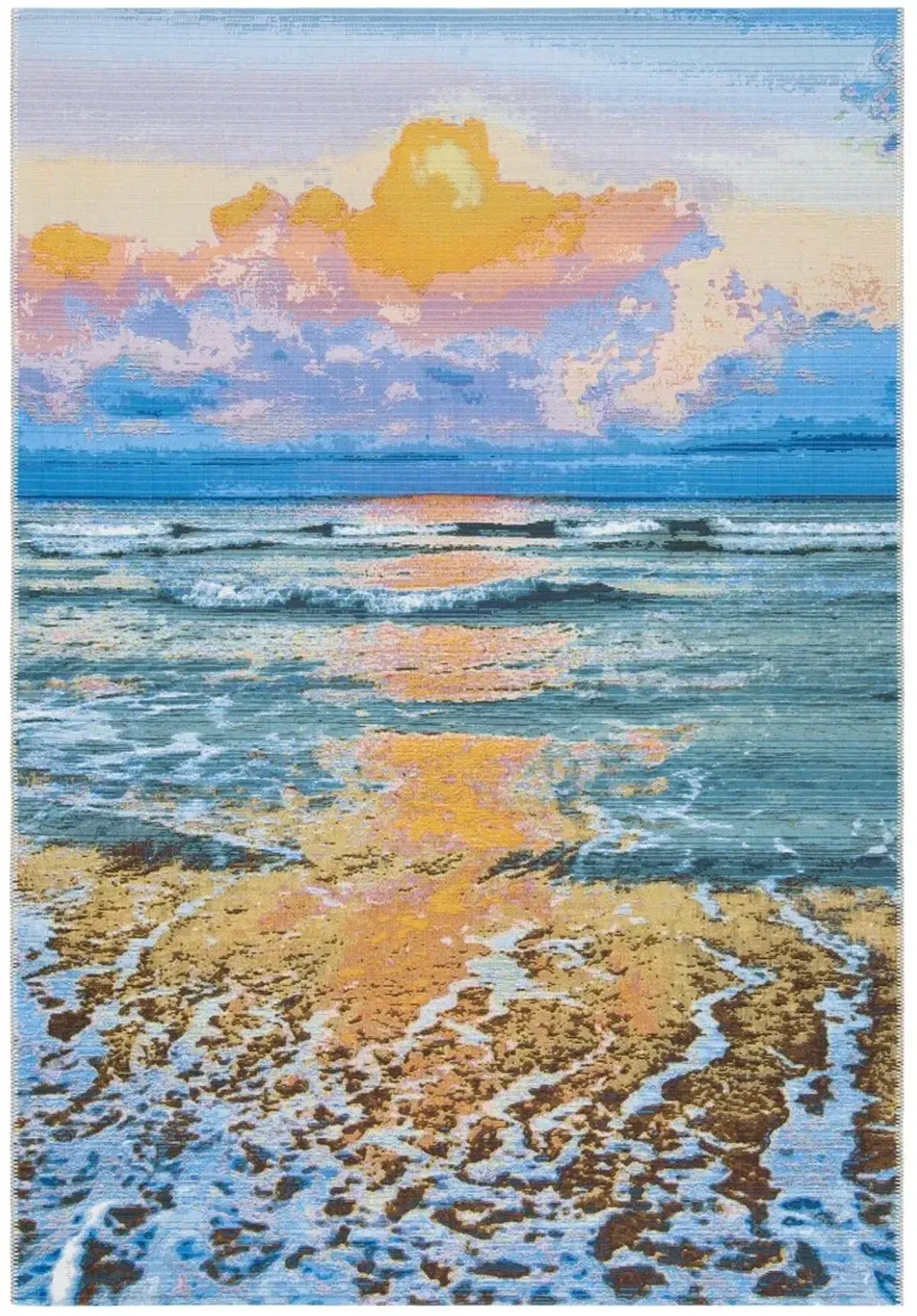 BARBADOS 581 Blue 5'-3' X 7'-6' Medium Rectangle Rug