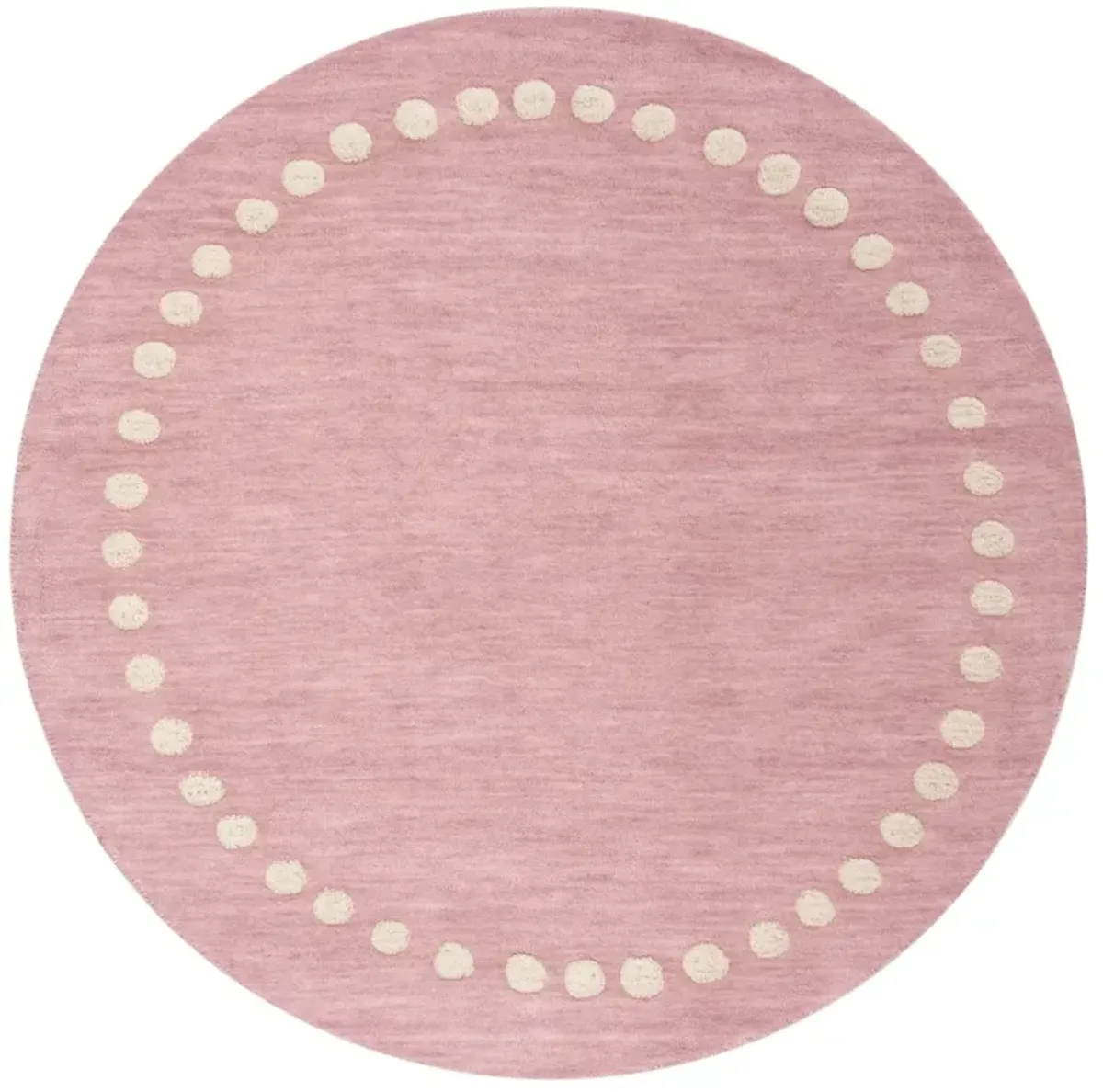 SAFAVIEH KIDS 802 PINK 7' x 7' Round Round Rug