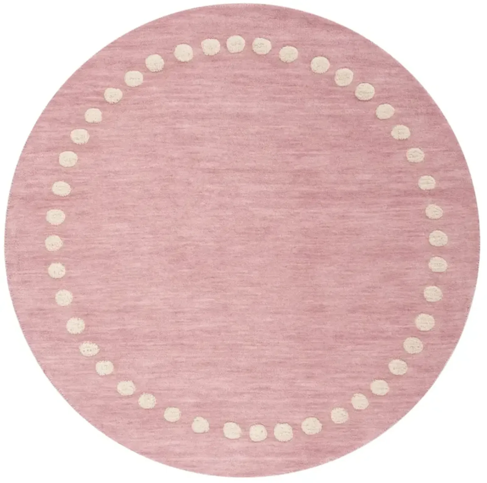 SAFAVIEH KIDS 802 PINK 7' x 7' Round Round Rug