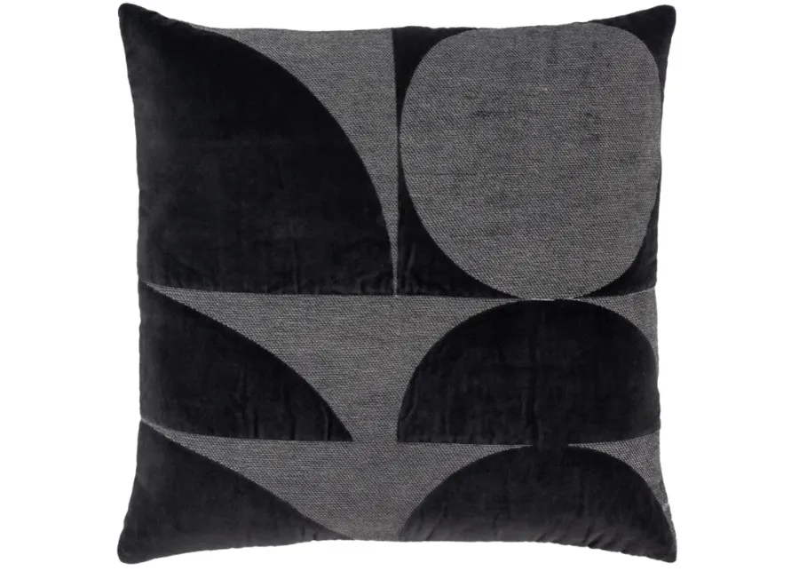 Geometric Charcoal  Pillow