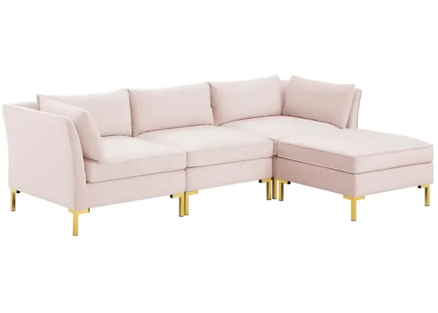 Ardent 4-Piece Performance Velvet Sectional Sofa