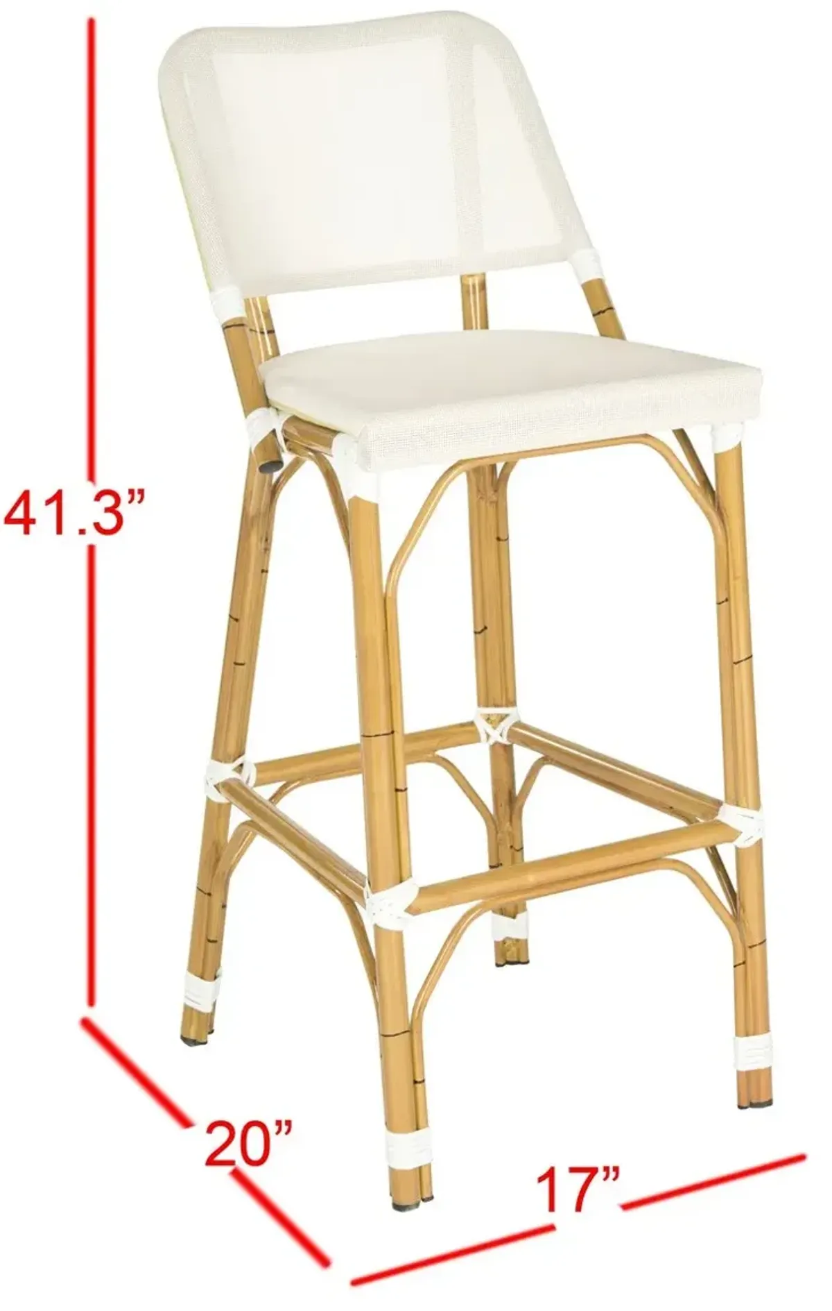 DELTANA BAR STOOL BEIGE (INDOOR/OUTDOOR)