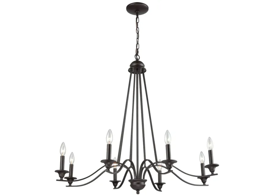 Farmington 36" Wide 8-Light Chandelier - Oil Rubbed Bronze