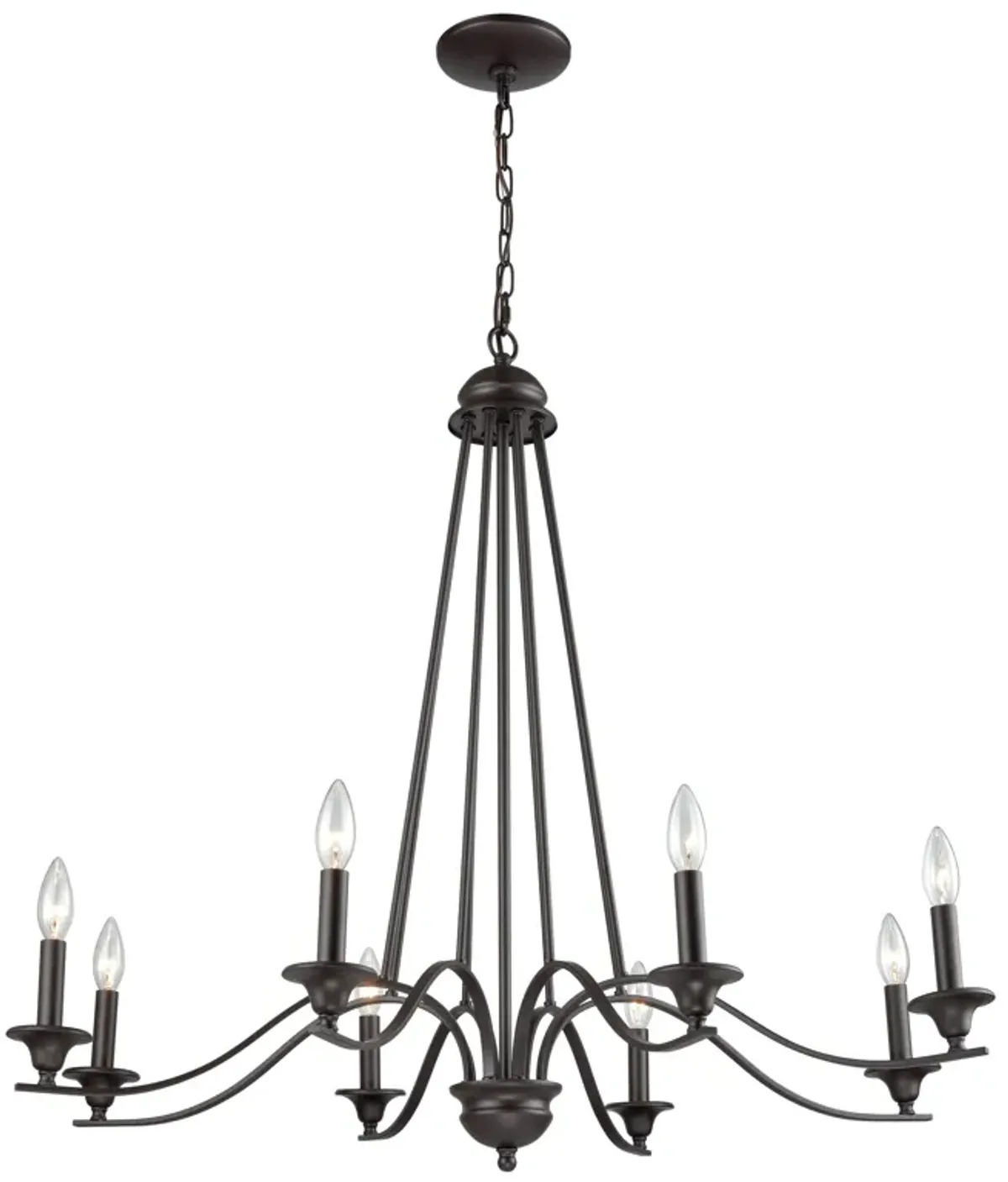 Farmington 36" Wide 8-Light Chandelier - Oil Rubbed Bronze