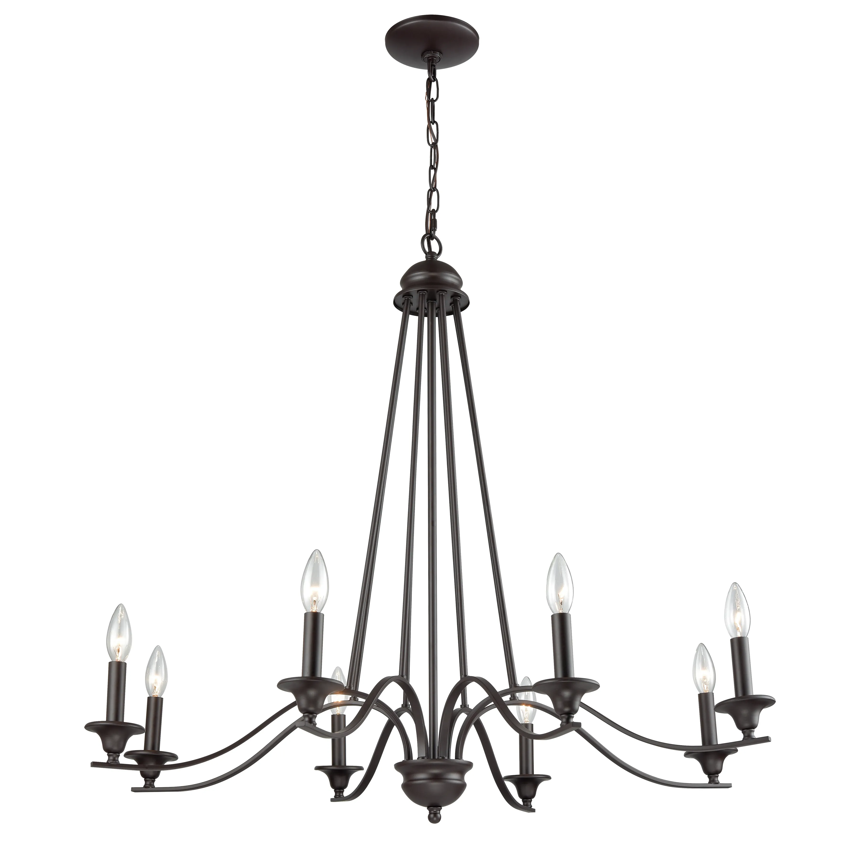 Farmington 36" Wide 8-Light Chandelier - Oil Rubbed Bronze