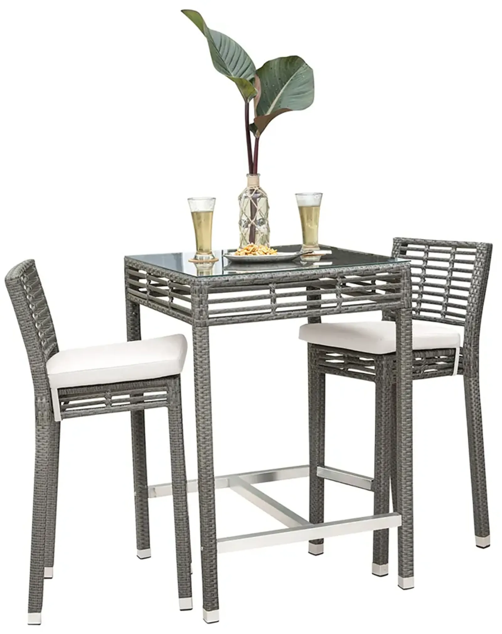 Panama Jack Graphite 3-Piece Pub Set with Cushions