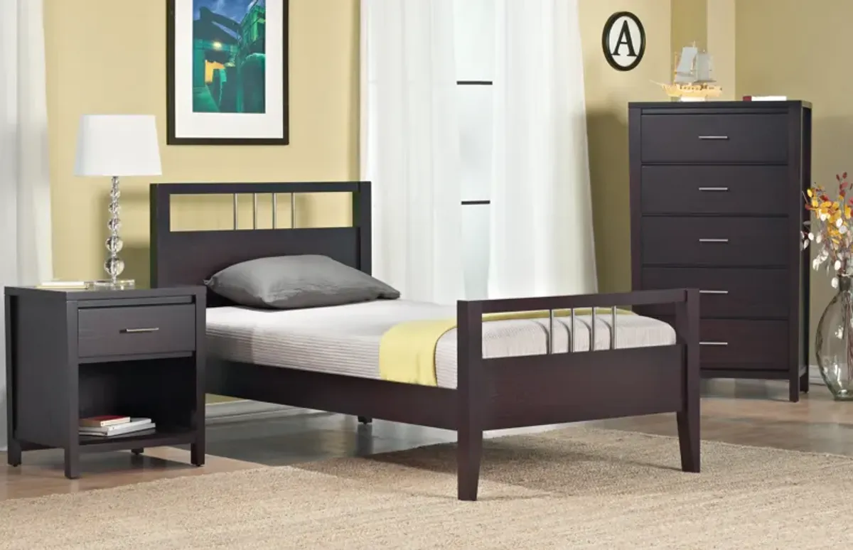 Nevis Full Size Platform Bed in Espresso