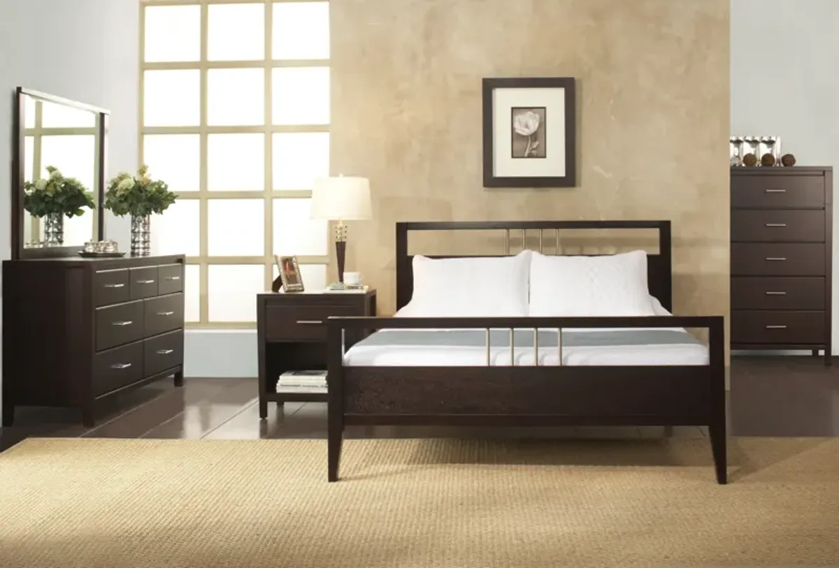 Nevis Full Size Platform Bed in Espresso