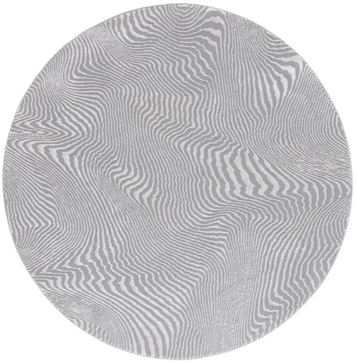 REVIVE 110 Grey 6'-7' X 6'-7' Round Round Rug