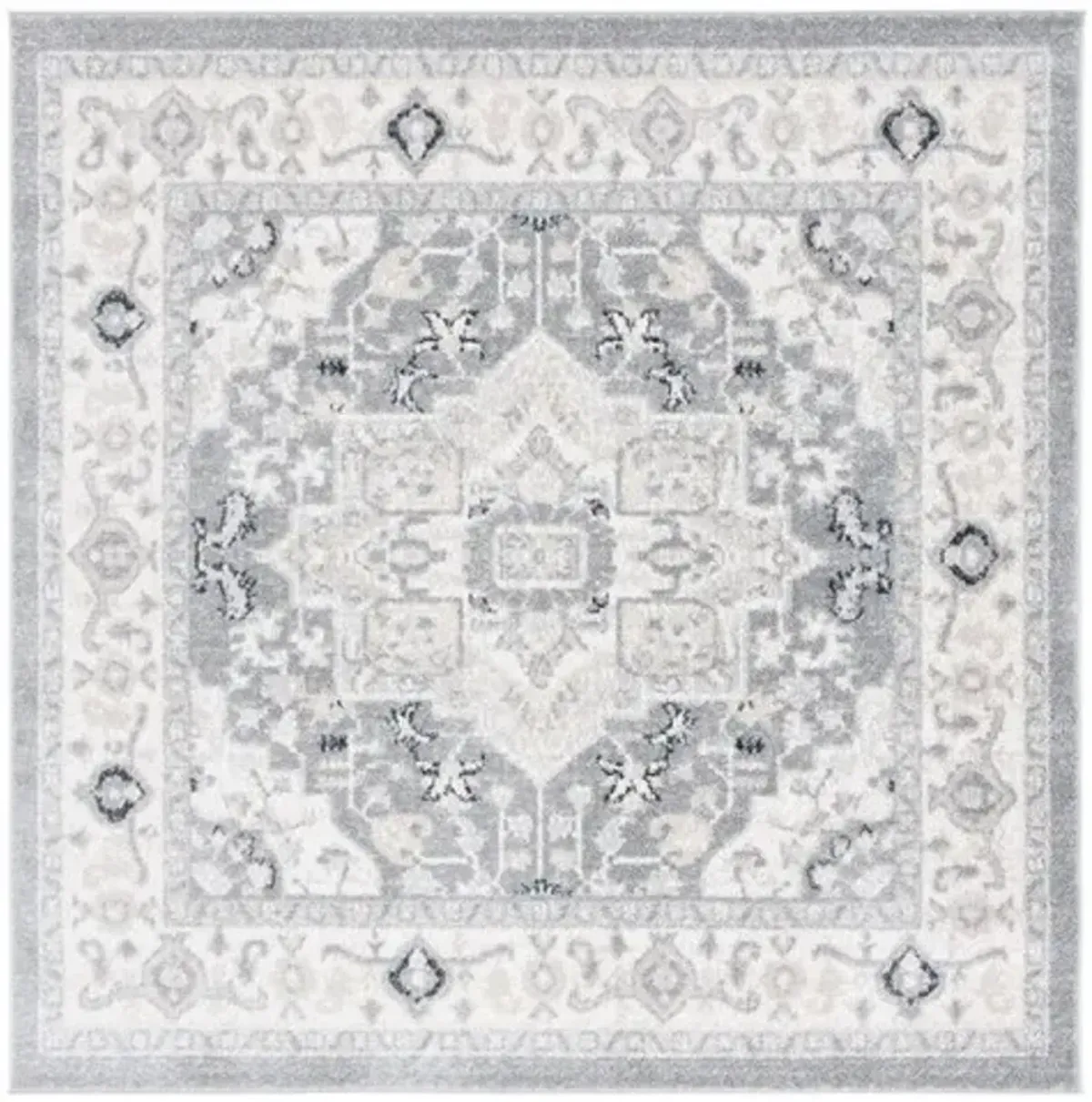 LAYLA 109 Grey 6'-7' X 6'-7' Square Square Rug