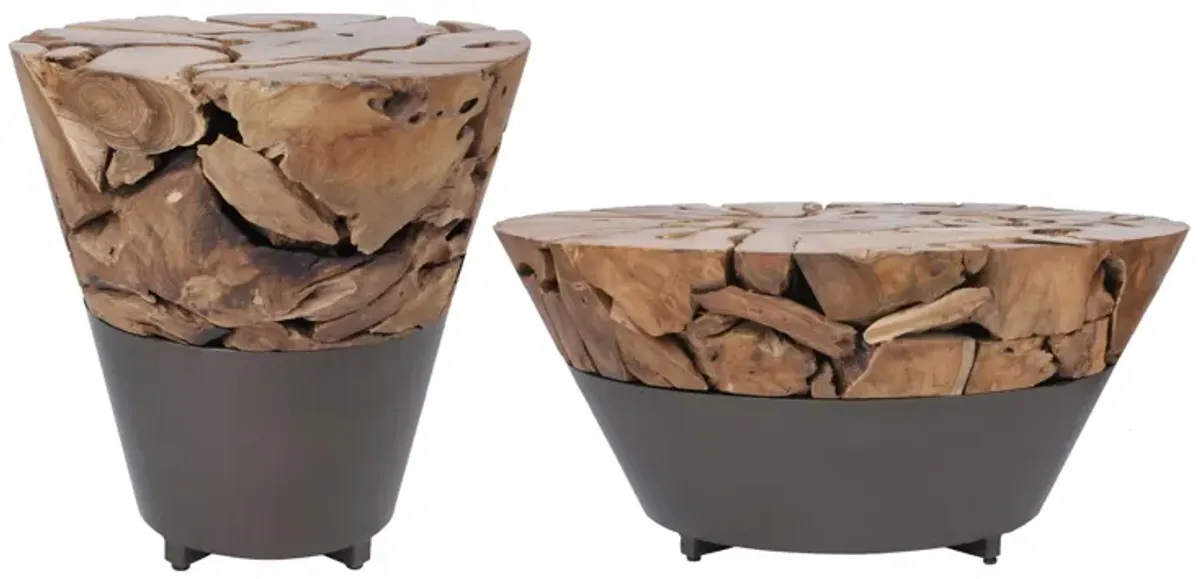 Bruno Recycled Teak Root Side Table