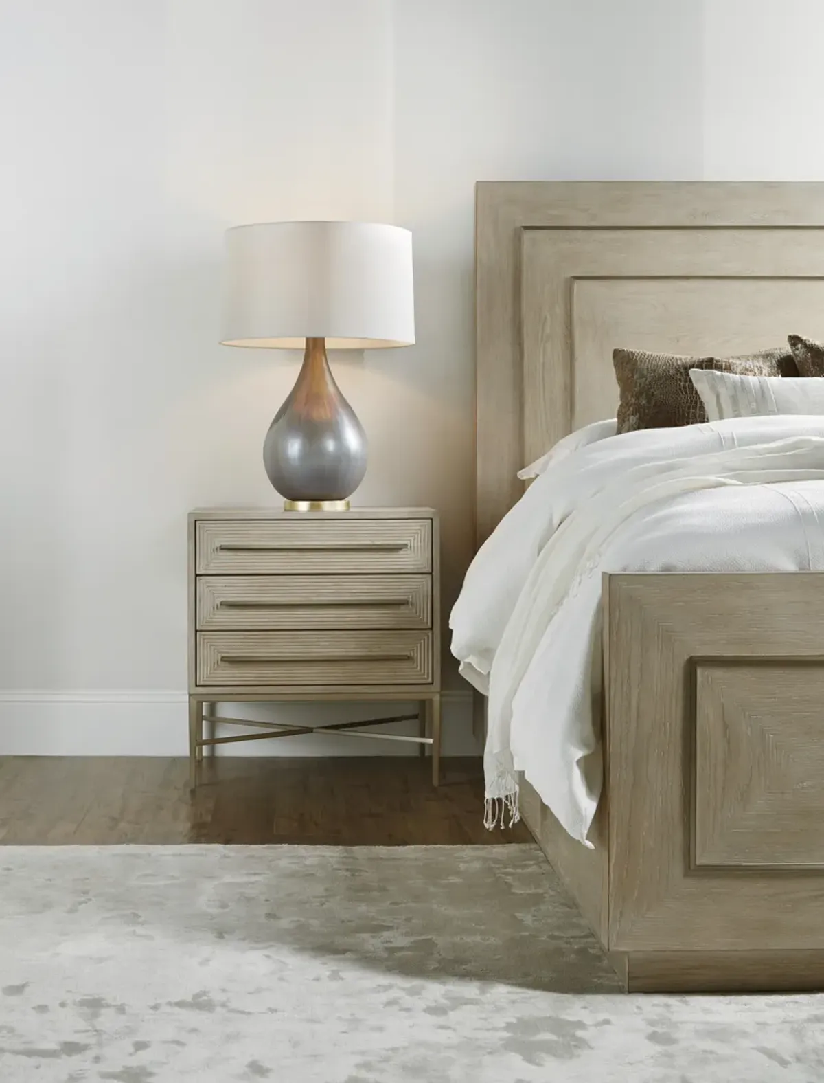 Cascade Three-Drawer Nightstand