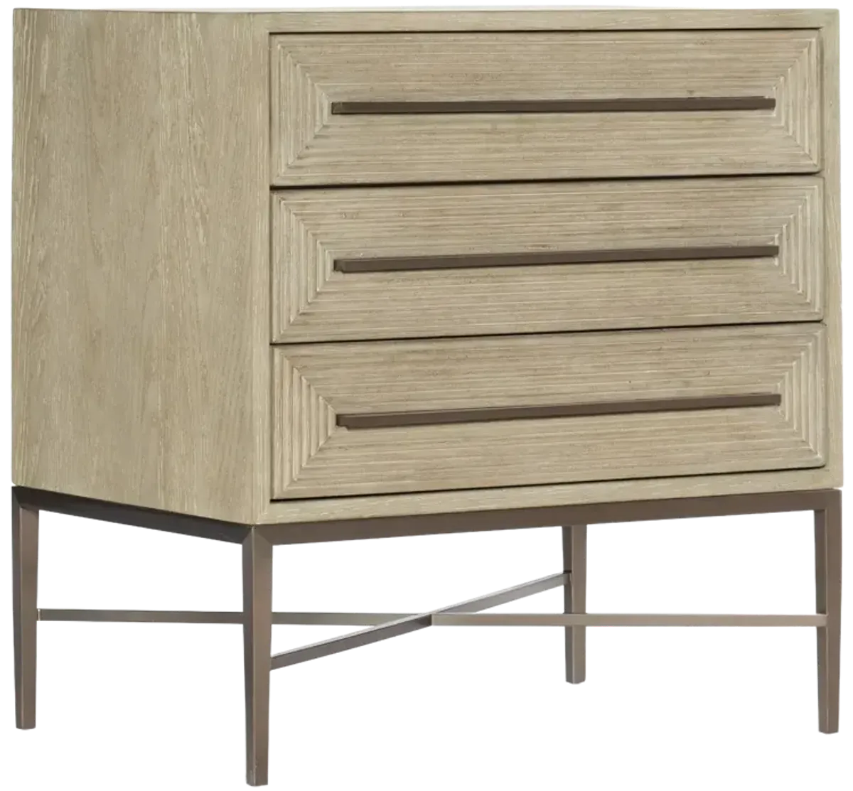 Cascade Three-Drawer Nightstand