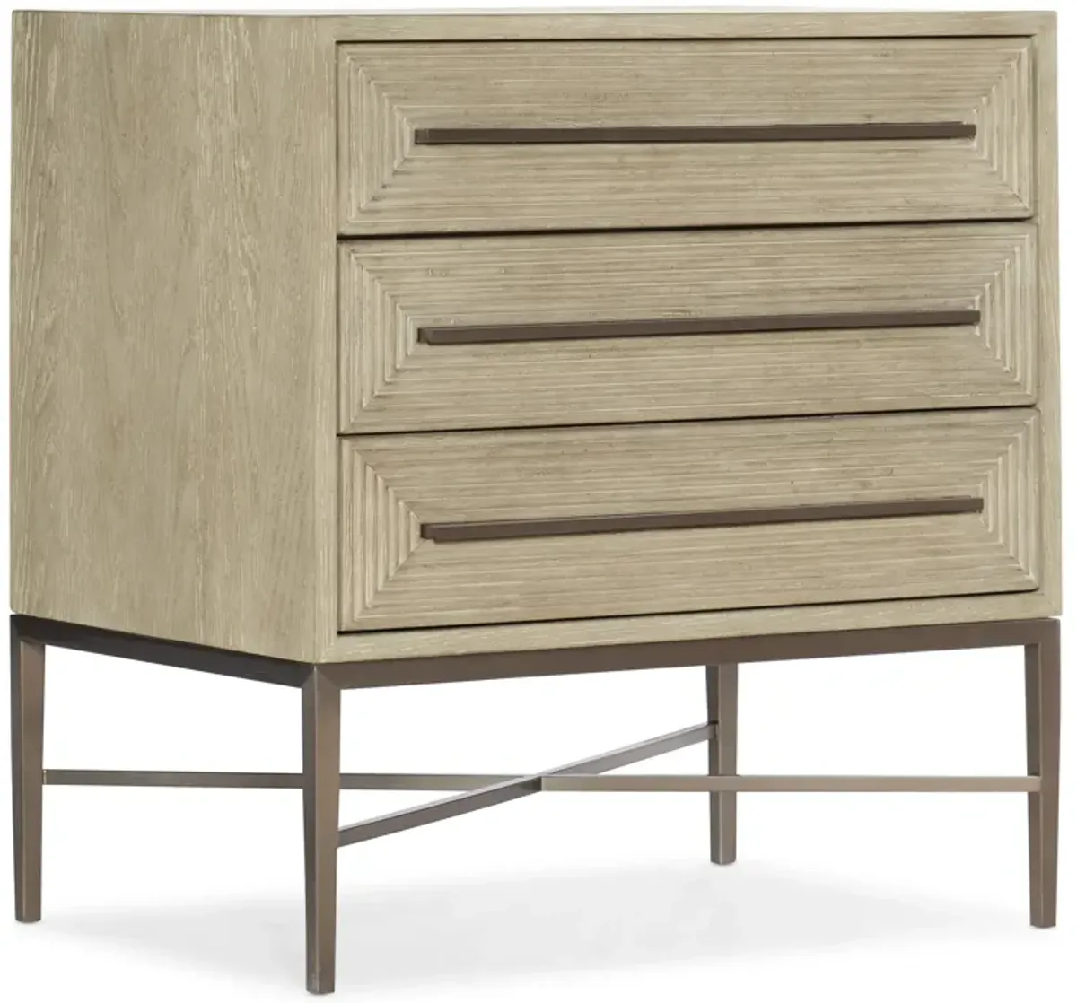 Cascade Three-Drawer Nightstand