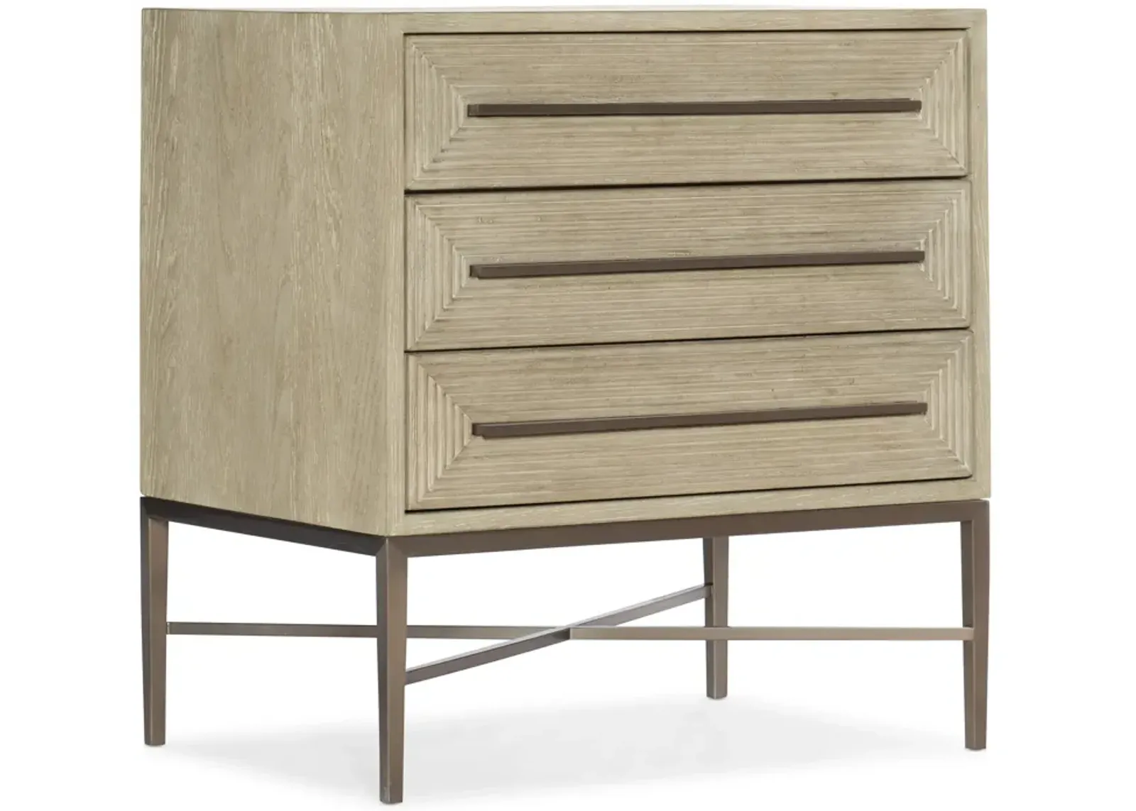 Cascade Three-Drawer Nightstand