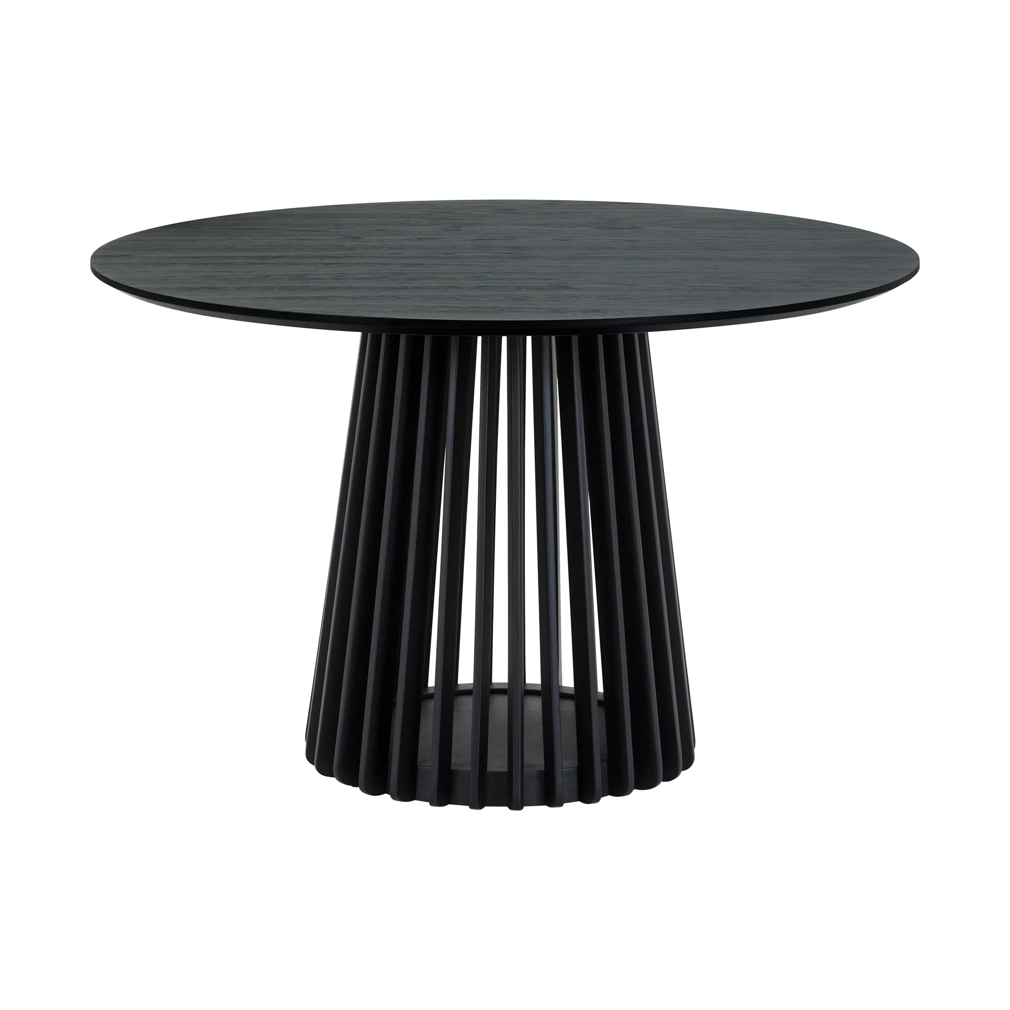 Pasadena 47" Wood Round Dining Table in Black Oak Finish