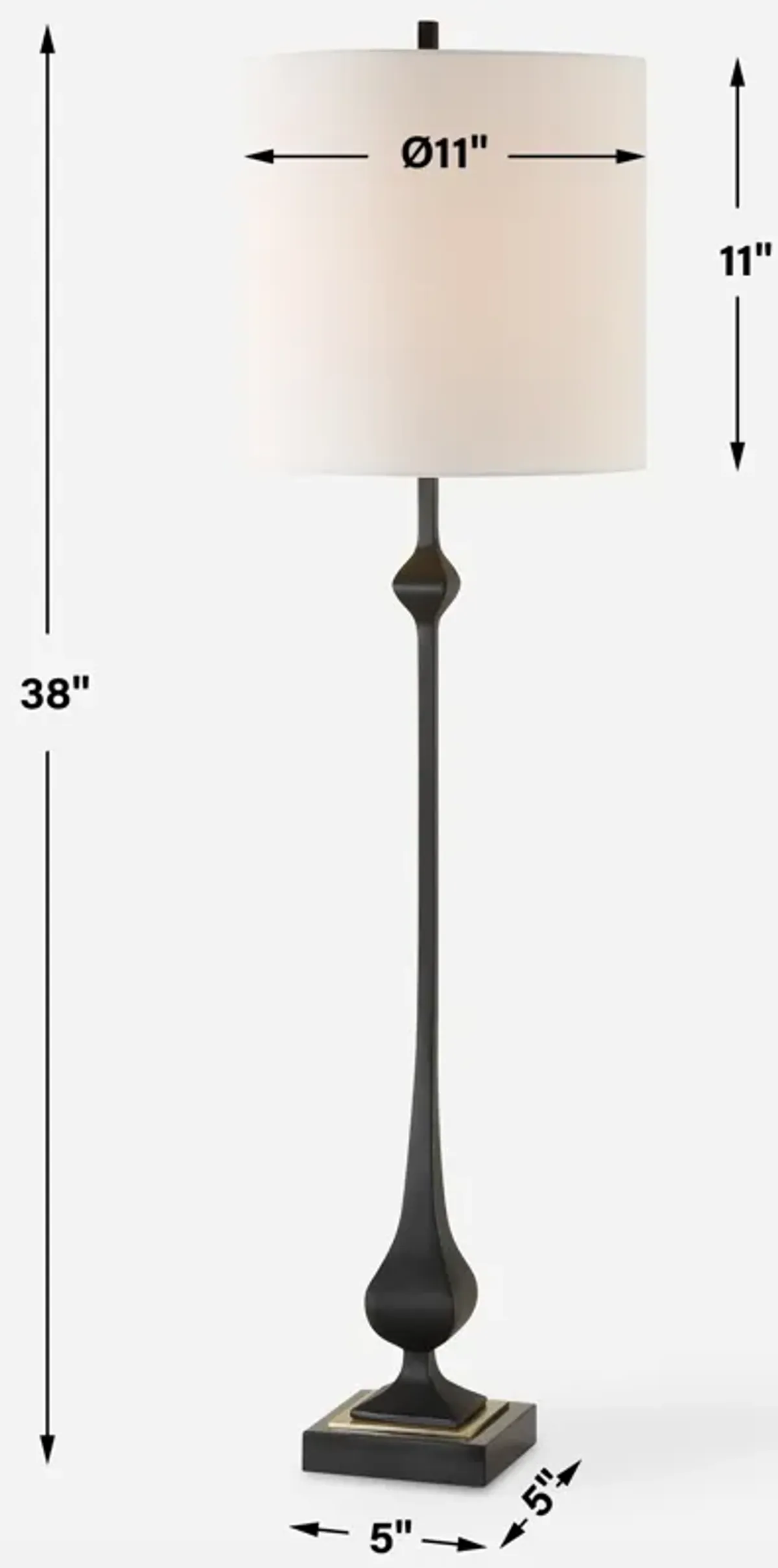 Hightower Black Buffet Lamp