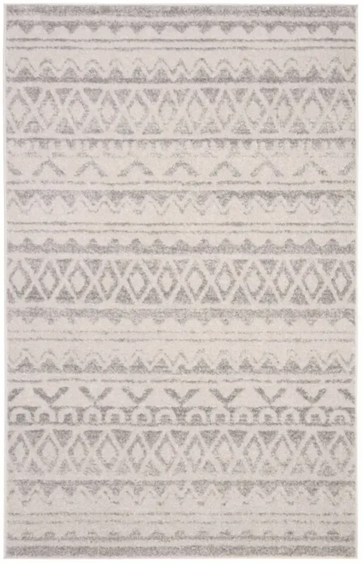 Adirondack Contemporary Ivory / Grey 4' X 6' Powerloomed Rug