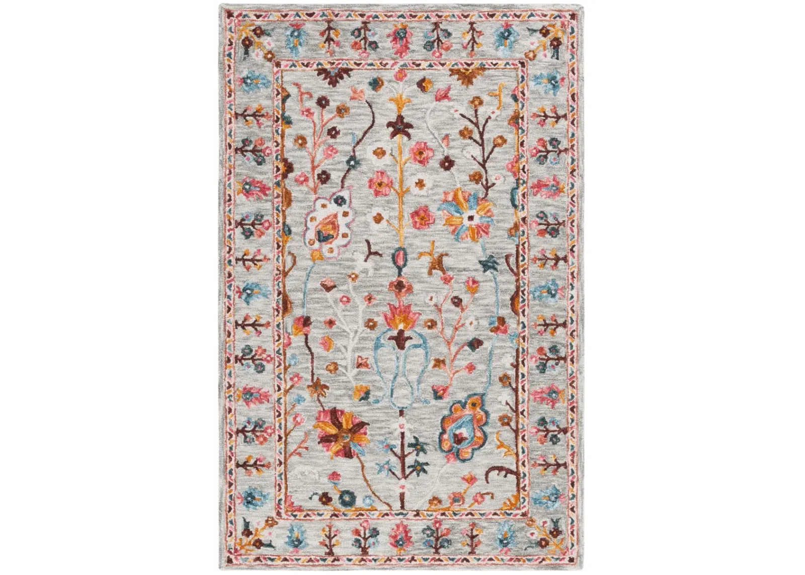 BLOSSOM 685 GREY  3' x 5' Small Rectangle Rug