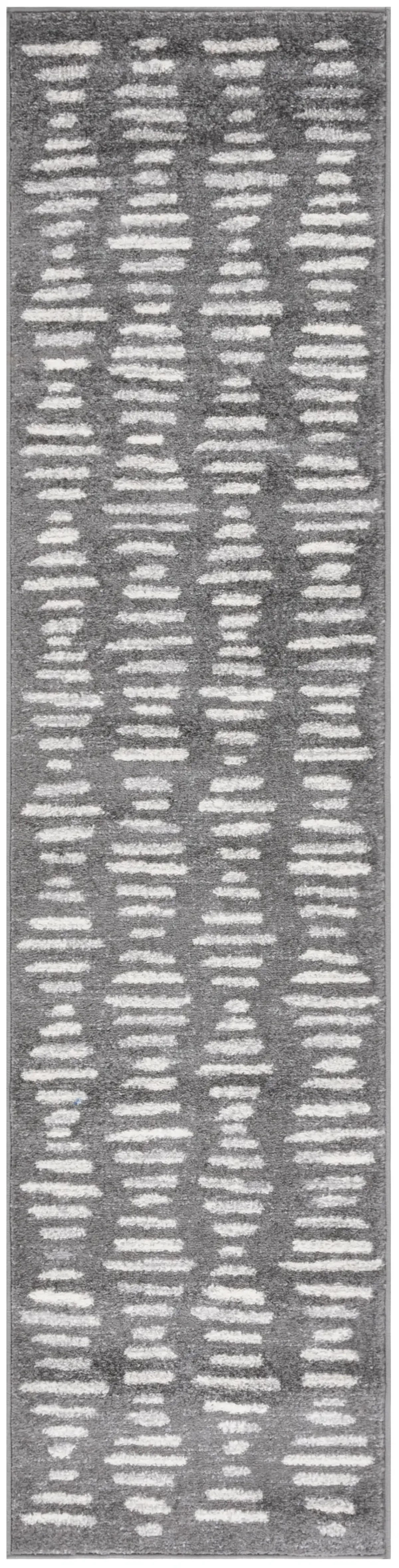 TULUM 644 DARK GREY  2' x 8' Runner Rug