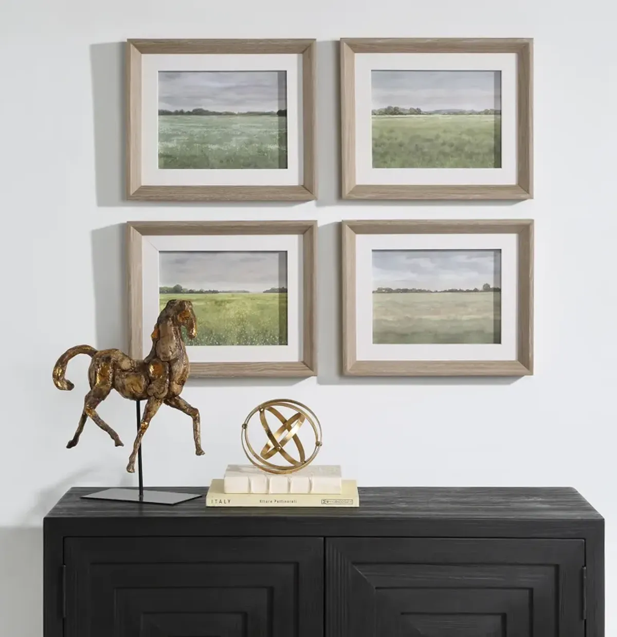 Quiet Meadows Framed Prints, S/4