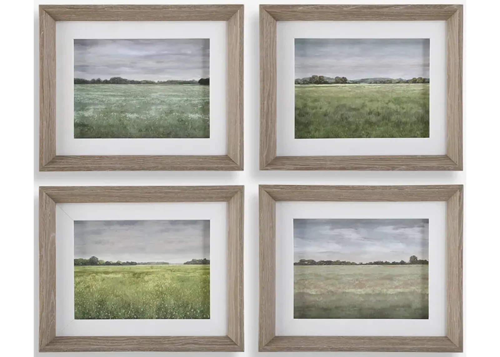 Quiet Meadows Framed Prints, S/4