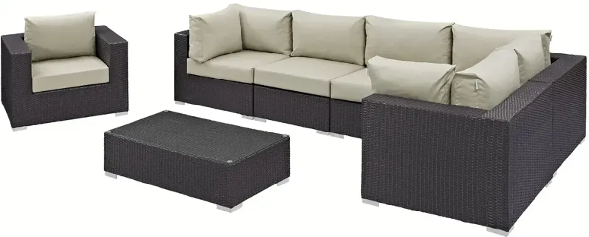 Convene 7 Piece Outdoor Patio Sectional Set