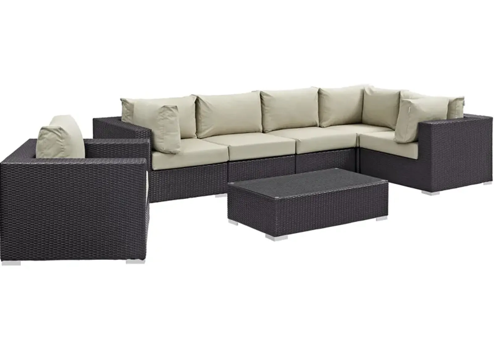 Convene 7 Piece Outdoor Patio Sectional Set