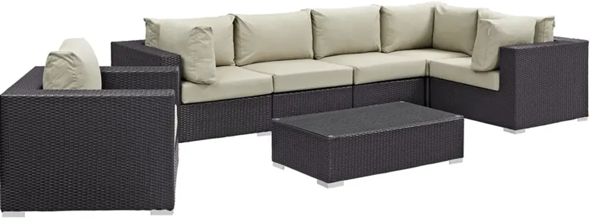 Convene 7 Piece Outdoor Patio Sectional Set